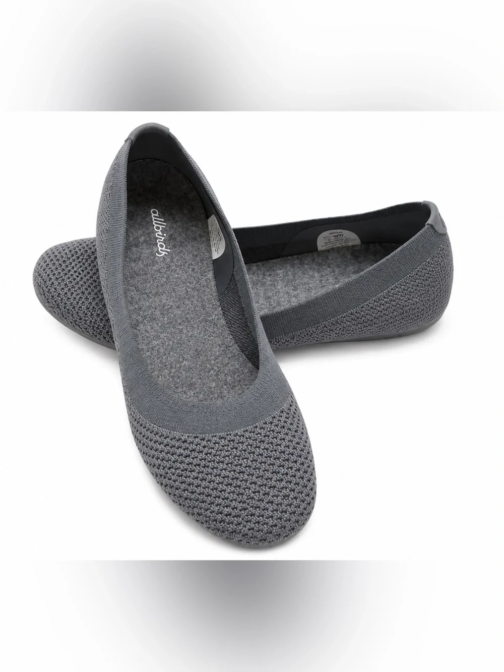 Allbirds Tree Breezer Knit Ballet Flats Grey Heather Women's Size 11